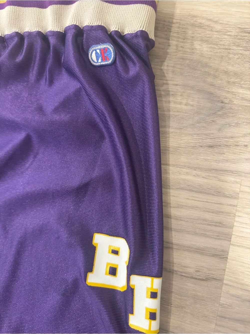 Cliff Keen Athletic Purple Shorts with Gold Trim